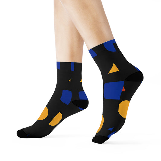 Chaussettes colorées à motifs géométriques