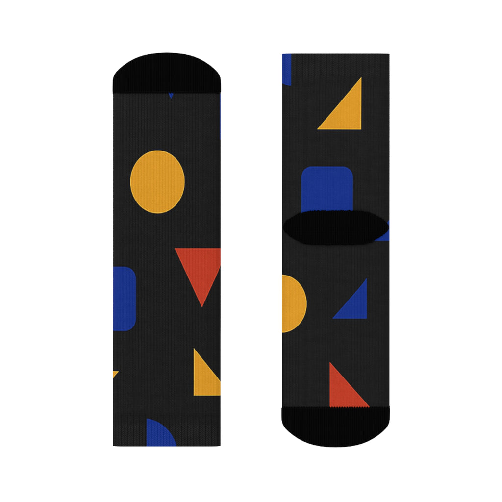 Chaussettes colorées à motifs géométriques