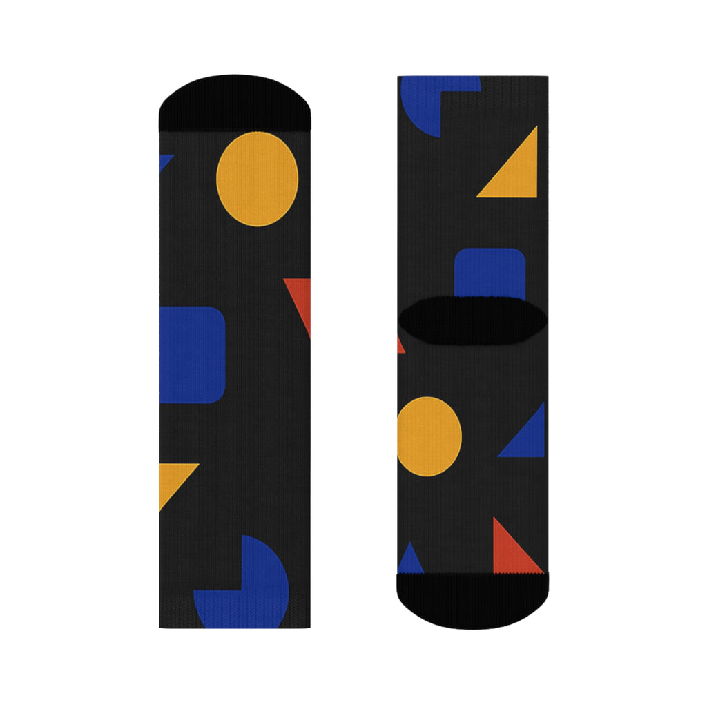 Chaussettes colorées à motifs géométriques