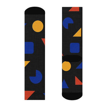 Chaussettes colorées à motifs géométriques