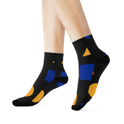 Chaussettes colorées à motifs géométriques