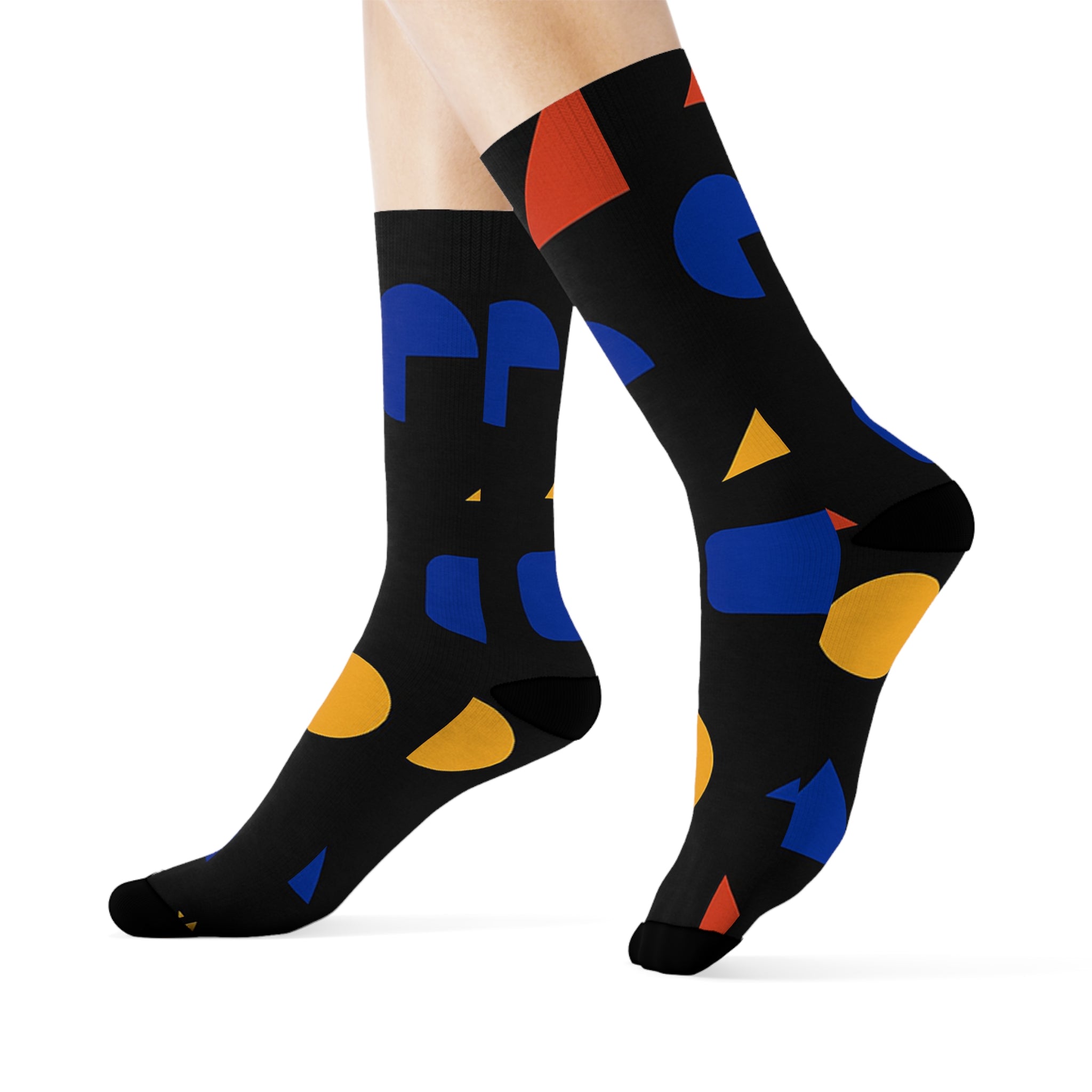 Chaussettes colorées à motifs géométriques