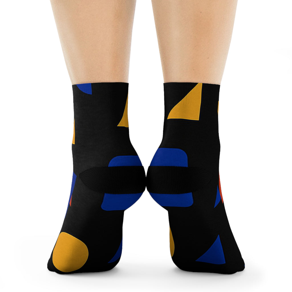 Chaussettes colorées à motifs géométriques