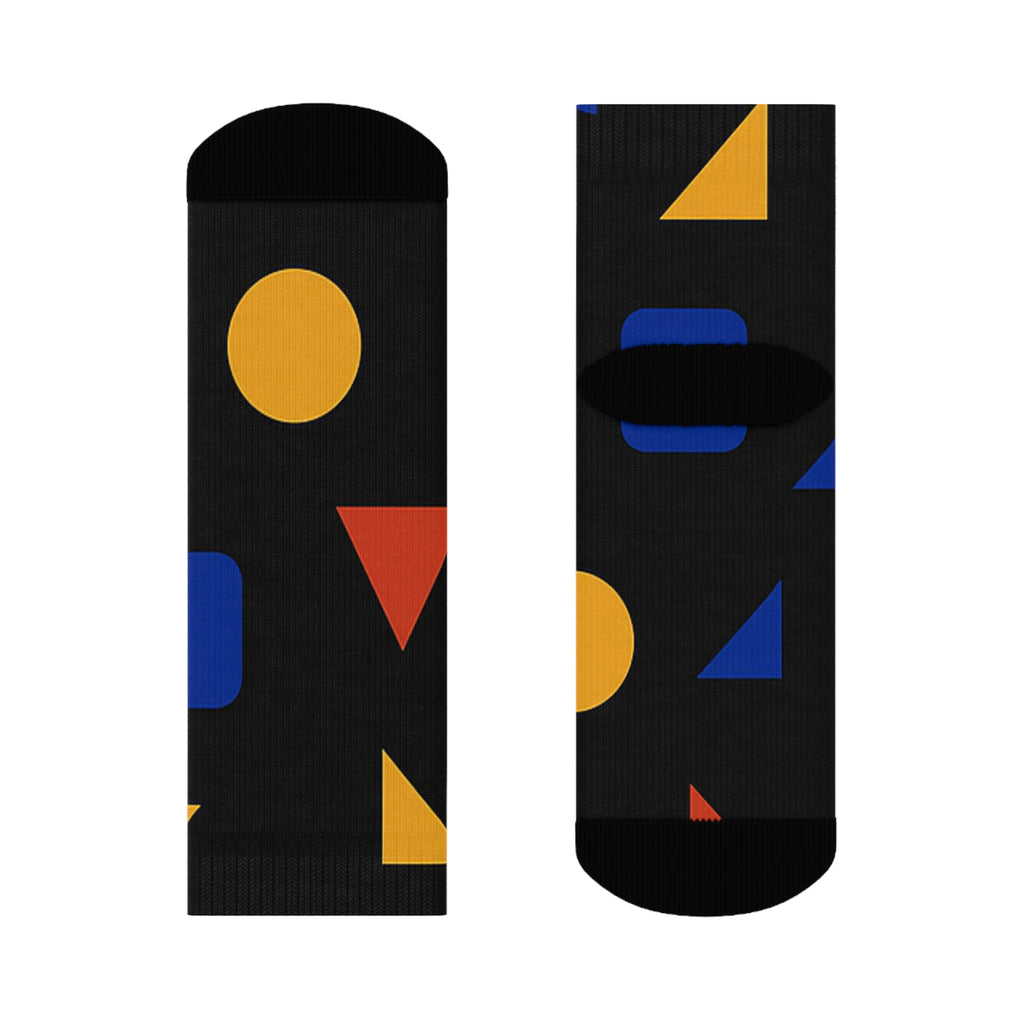 Chaussettes colorées à motifs géométriques